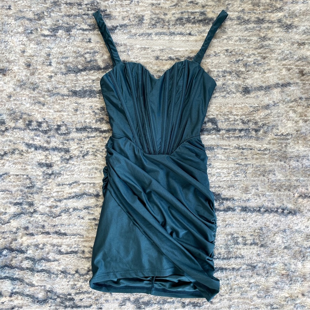Teal dress from H:ours